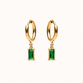 Emerald Drop Earrings Gold