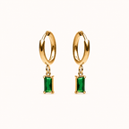 Emerald Drop Earrings Gold
