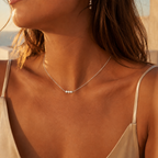 Pearl Trio Necklace Silver