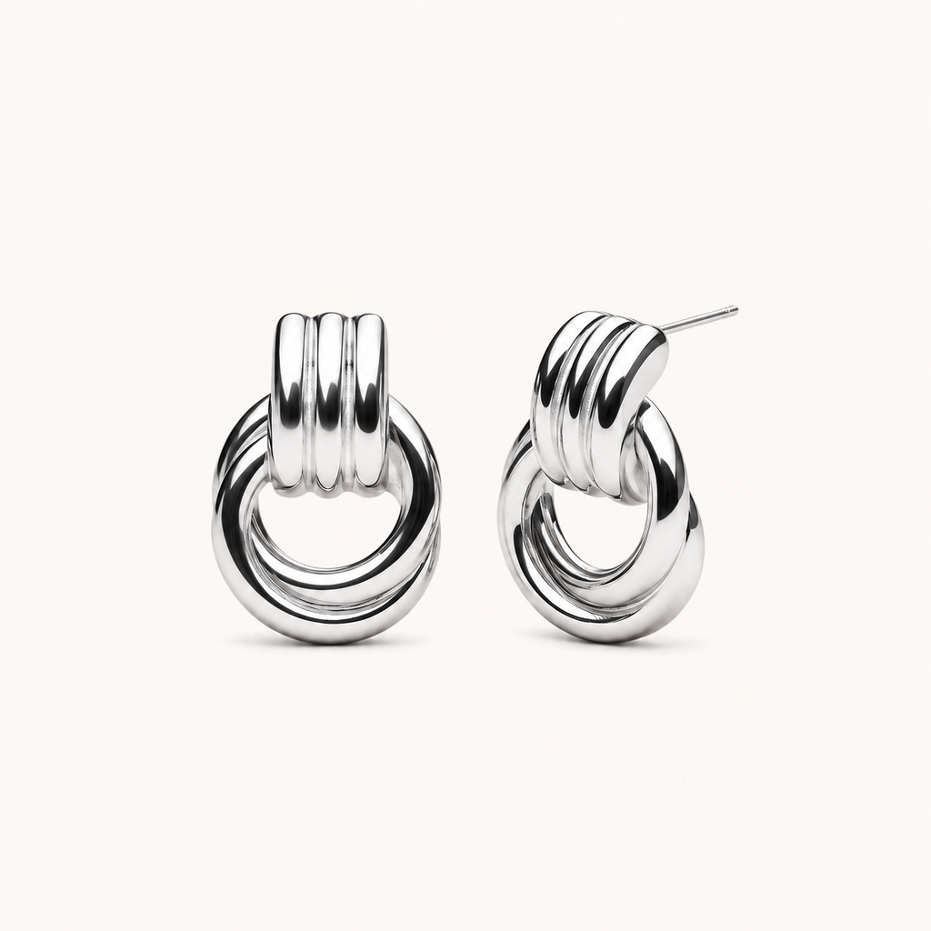 Double Hoops Silver