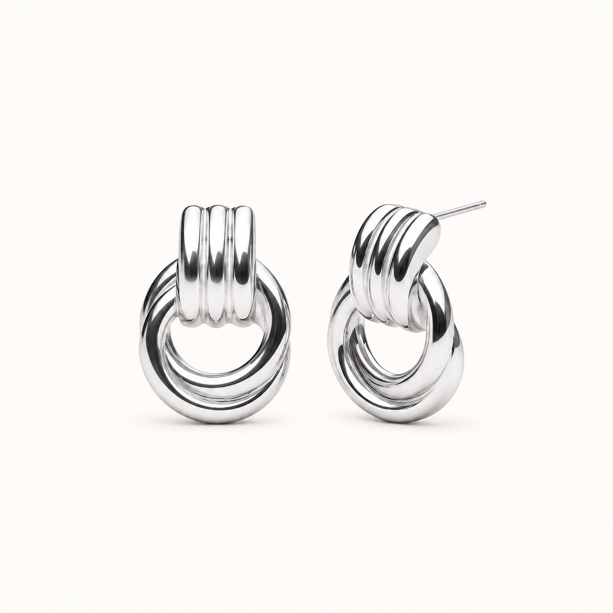 Double Hoops Silver