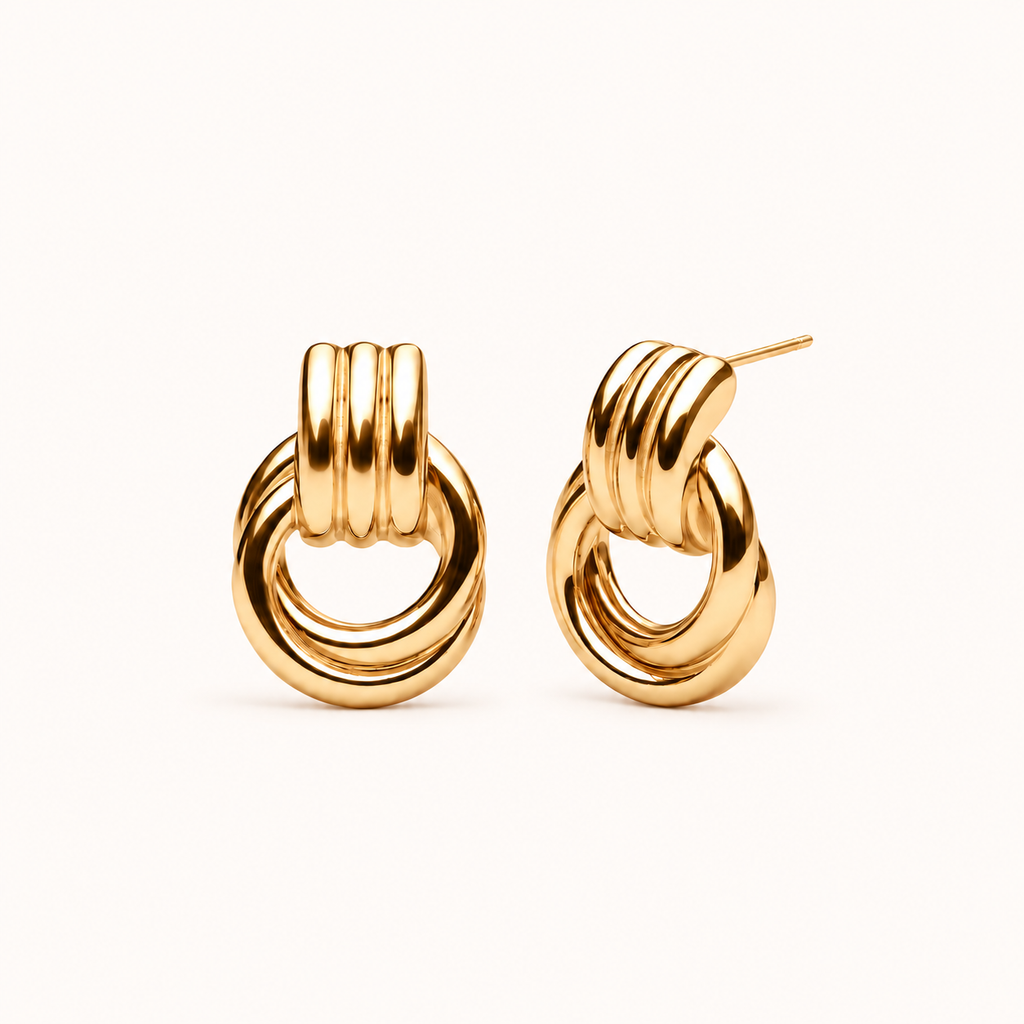Double Hoops Gold