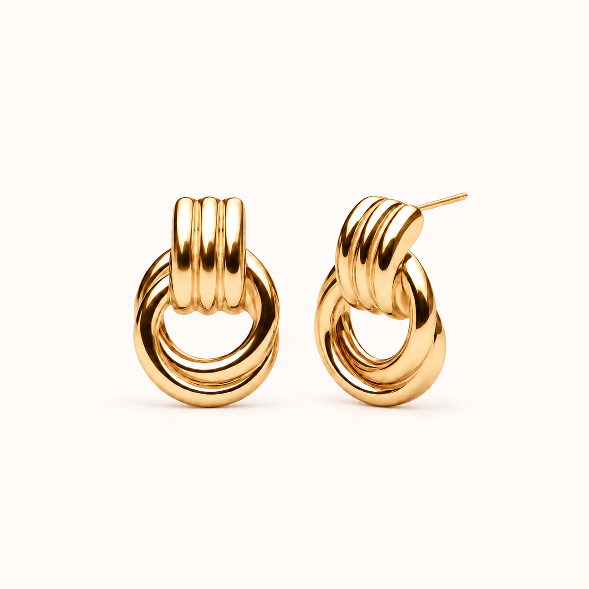 Double Hoops Gold