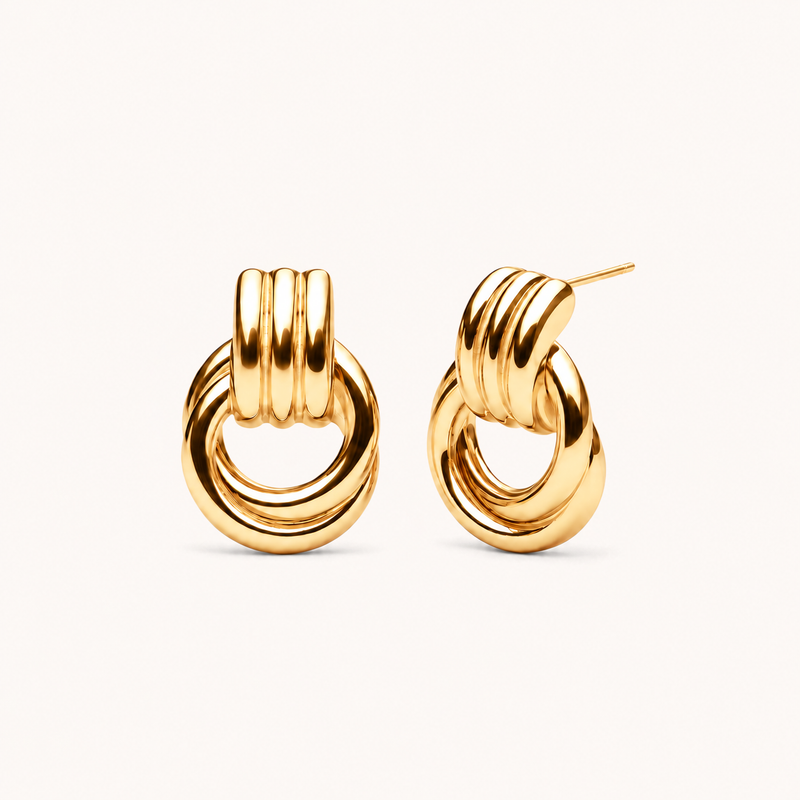 Double Hoops Gold