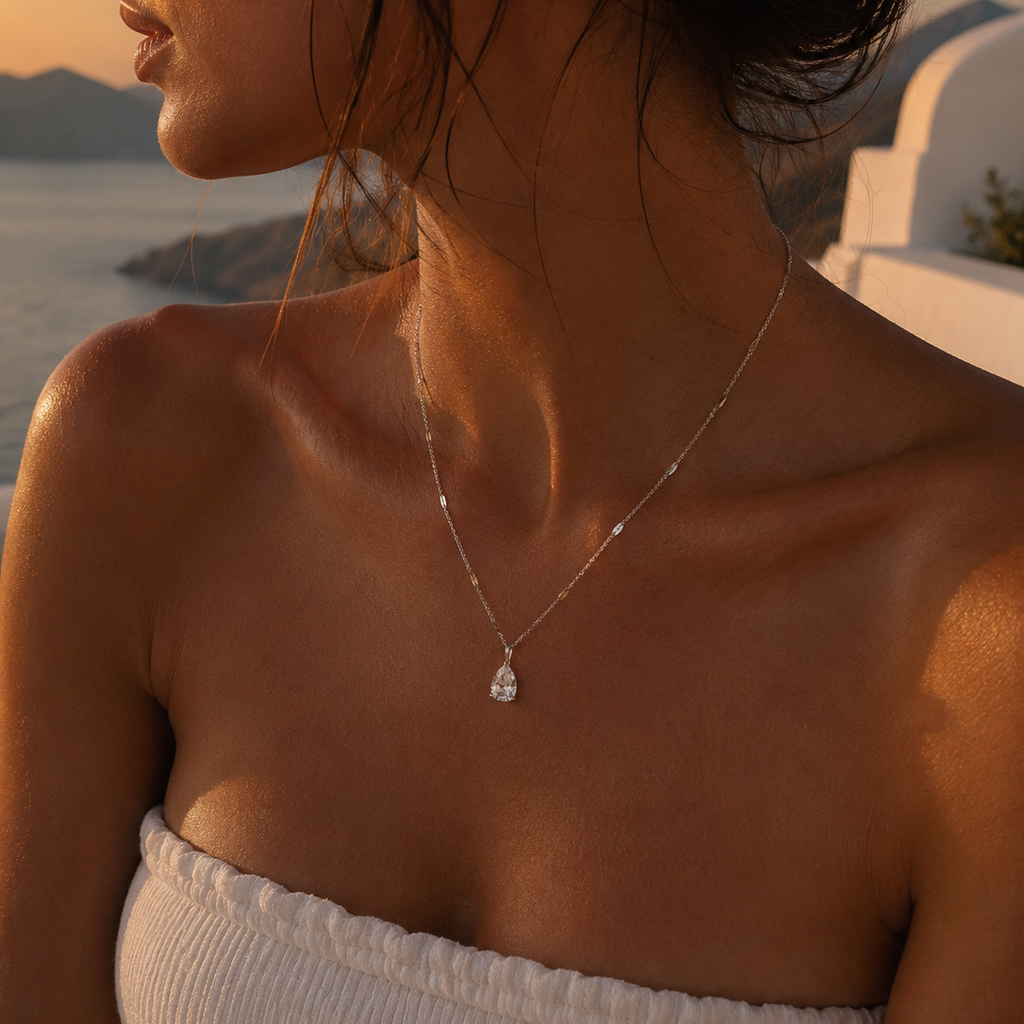Auréa Drop Necklace Silver