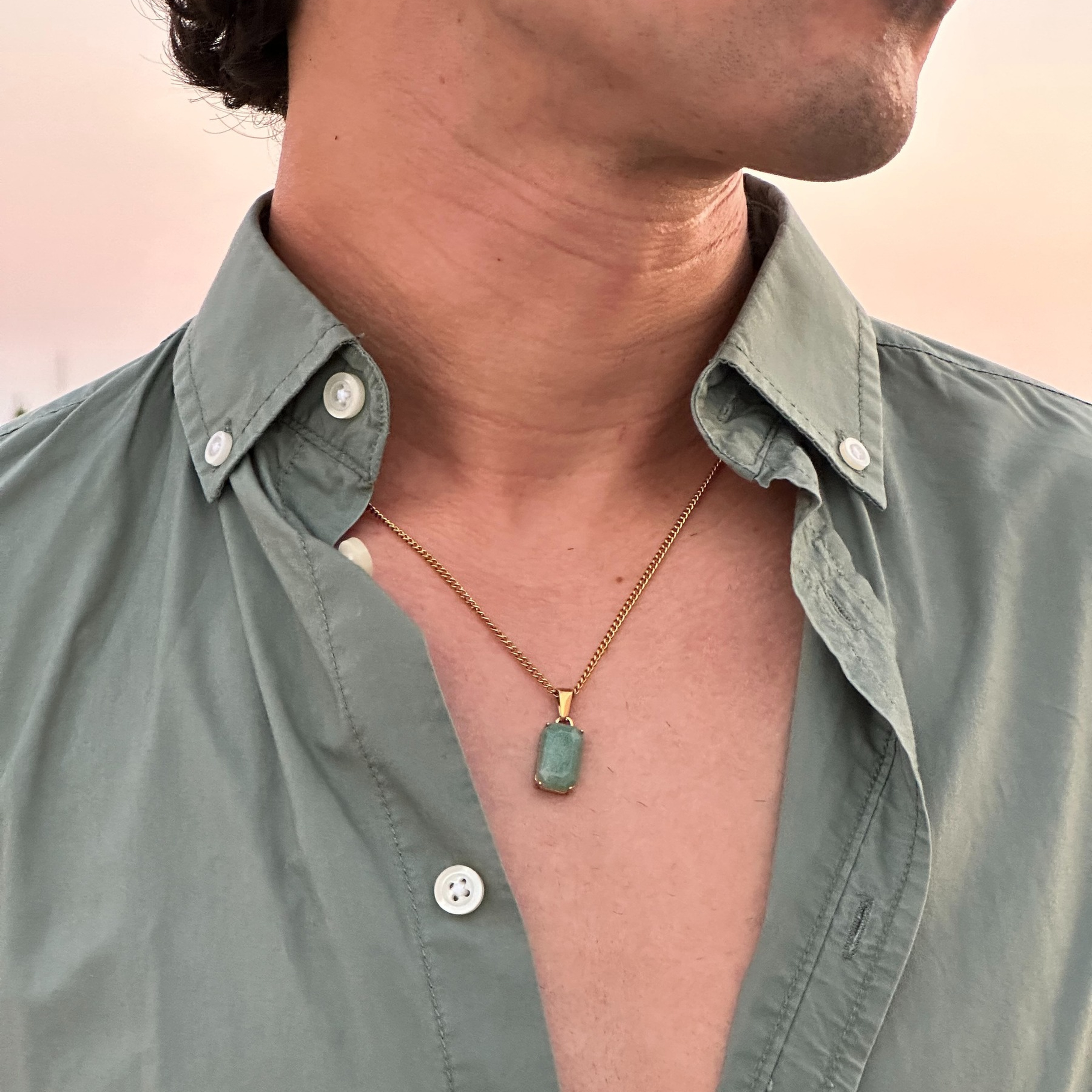 Void Aventurine Pendant Gold