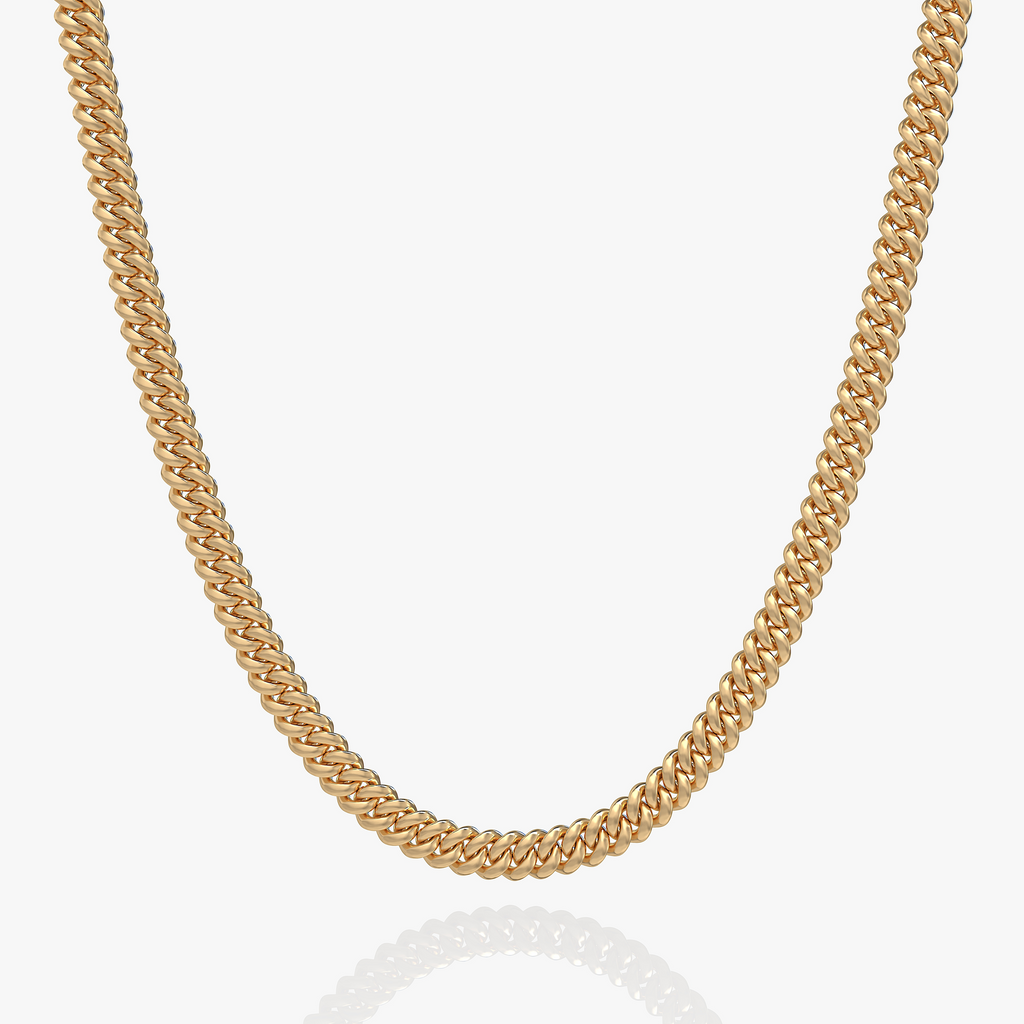 Cuban Link Halskæde Guld 8MM
