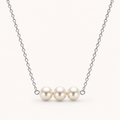 Pearl Trio Necklace Silver