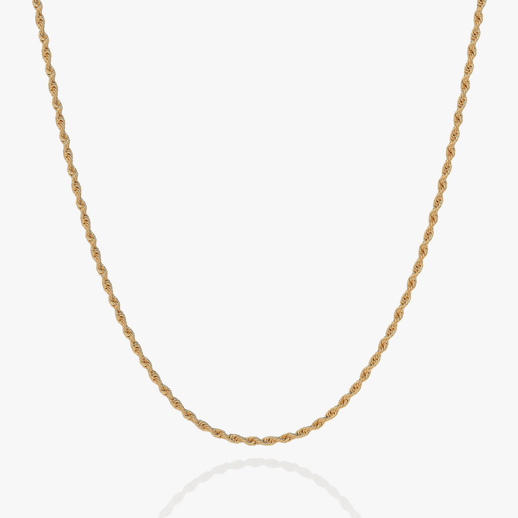 Rope Halskæde Guld 3MM
