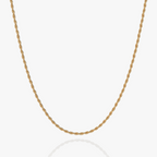 Rope Halskæde Guld 3MM
