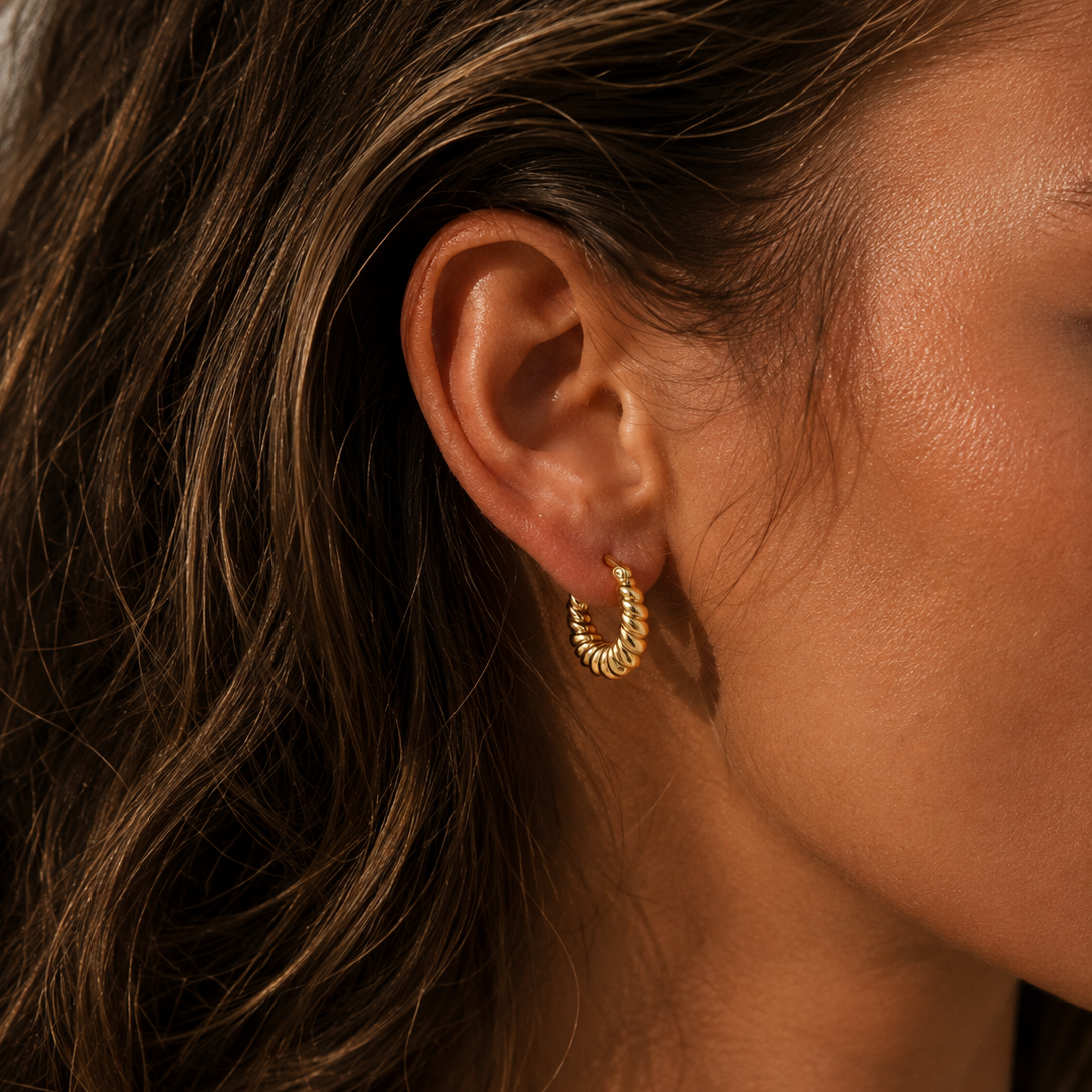Croissant Hoops Gold