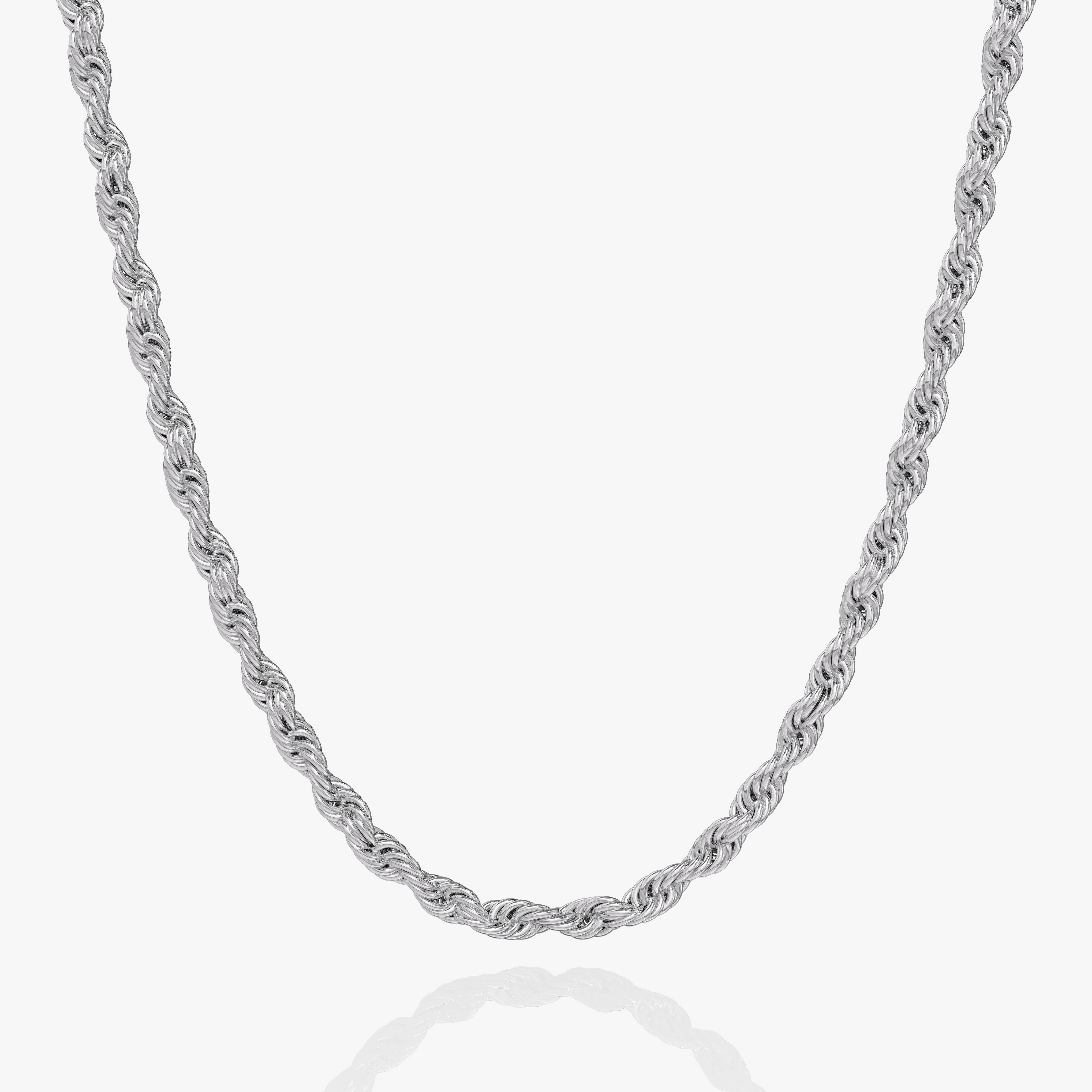 Chaîne Corde Argent 6MM