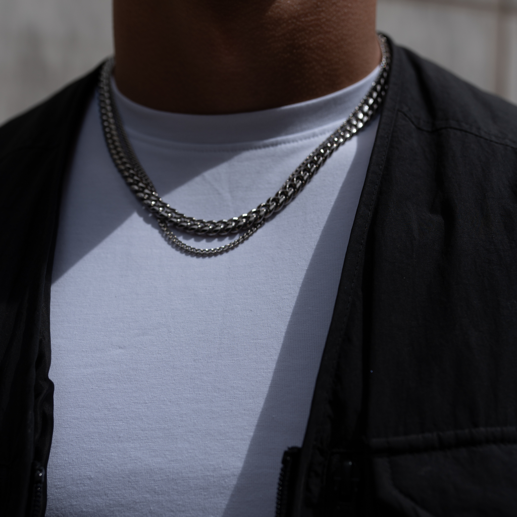 Cuban Link Collar Plateado 8MM
