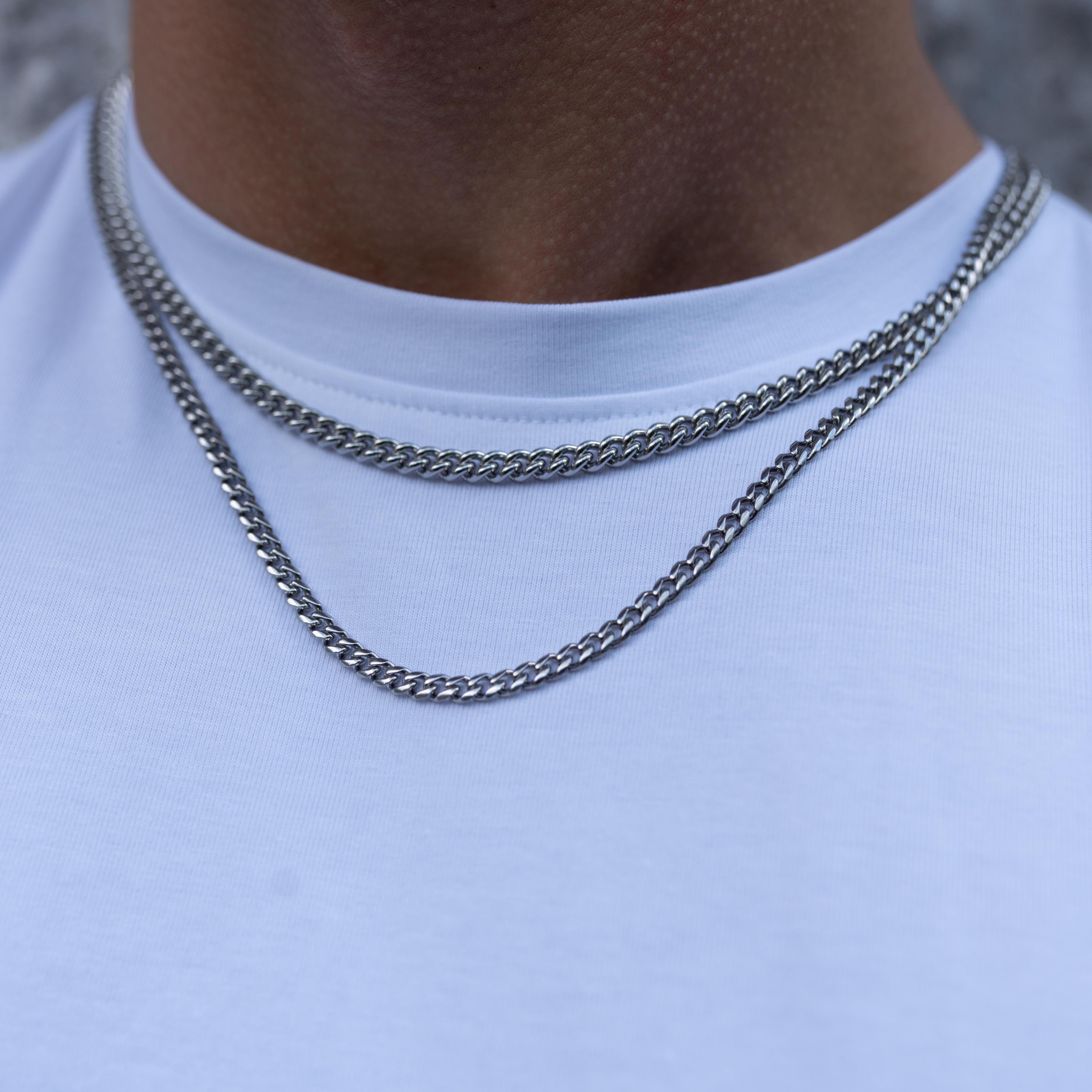 Cuban Link Chain Silver 3MM