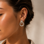 Double Hoops Silver