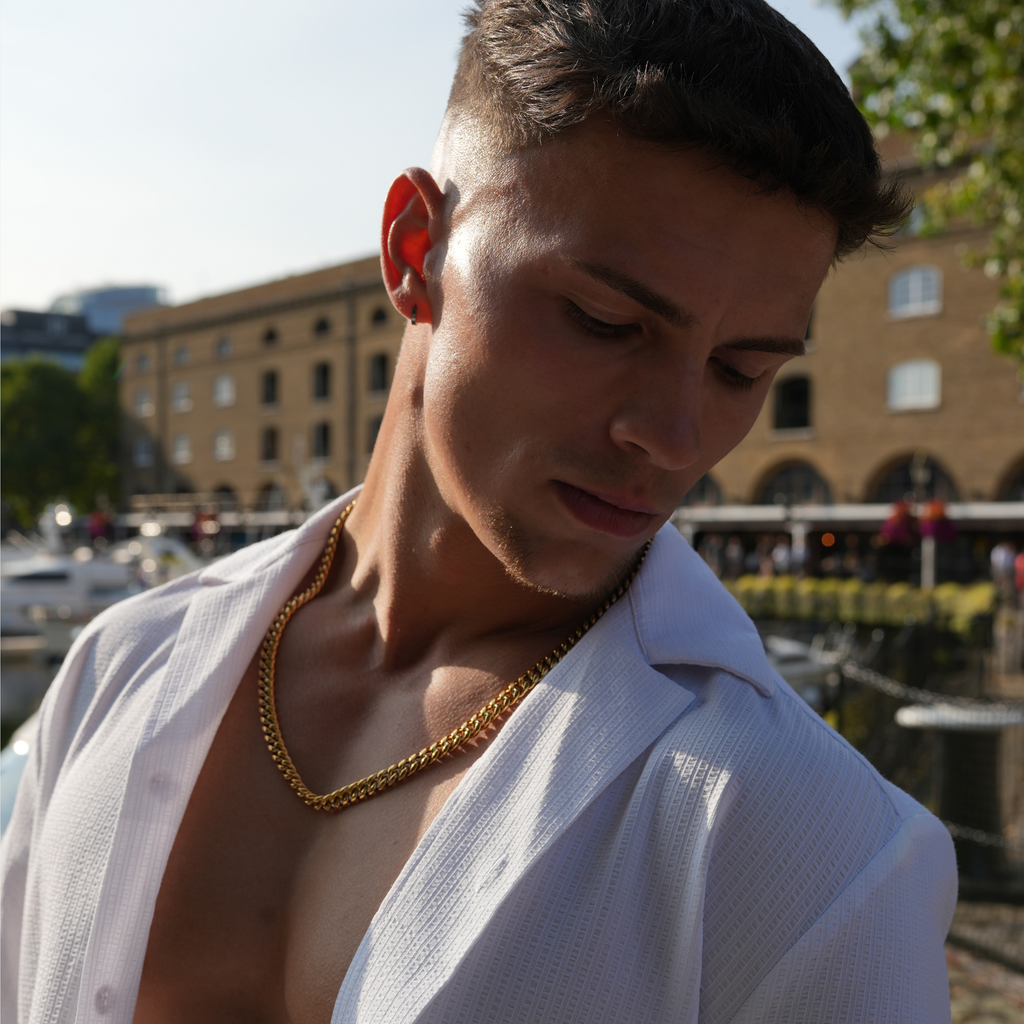 Cuban Link Halskæde Guld 8MM

