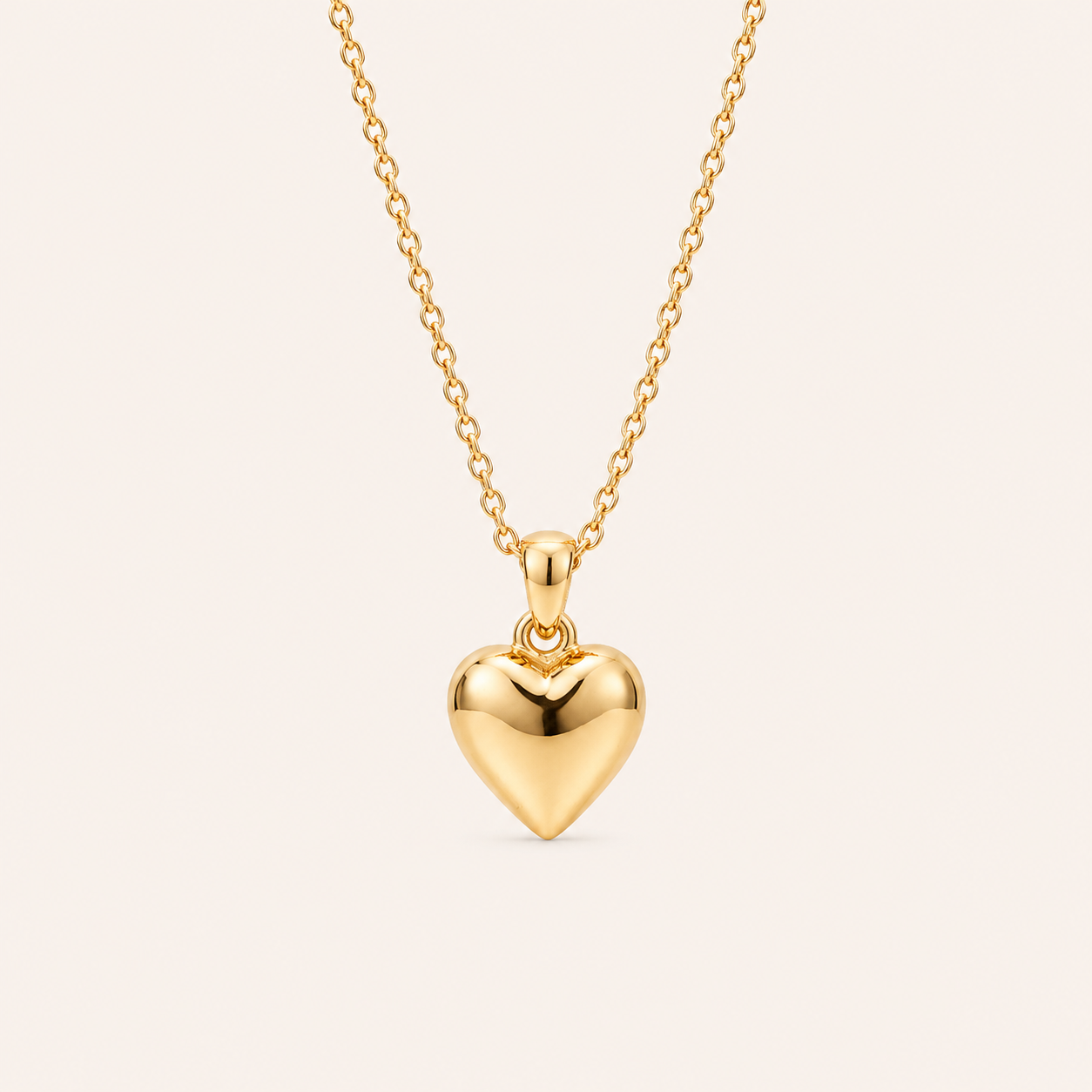 Heart Pendant Necklace Gold