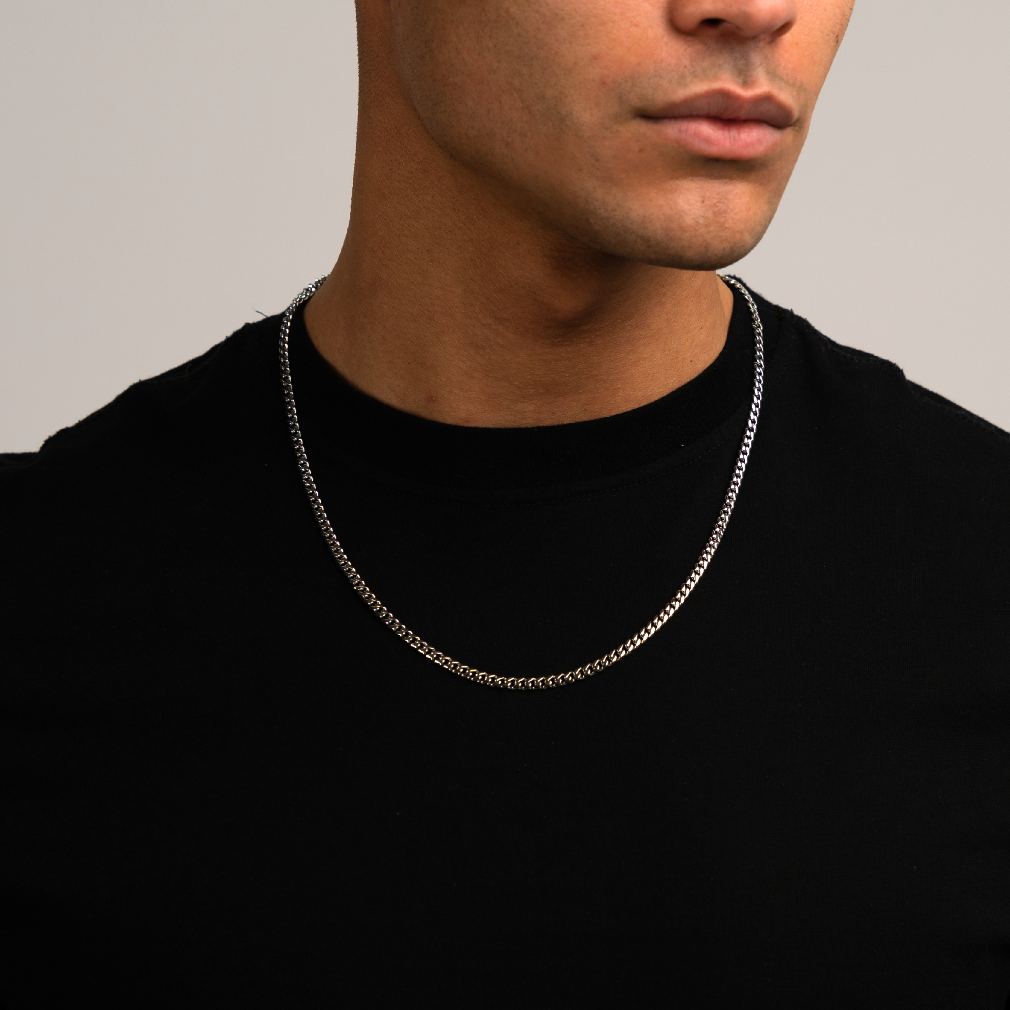 Cuban Link Halskæde Sølv 4MM
