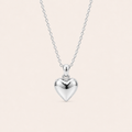 Heart Pendant Necklace Silver