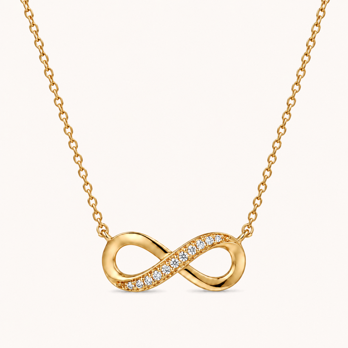 Infinity Pendant Necklace Gold
