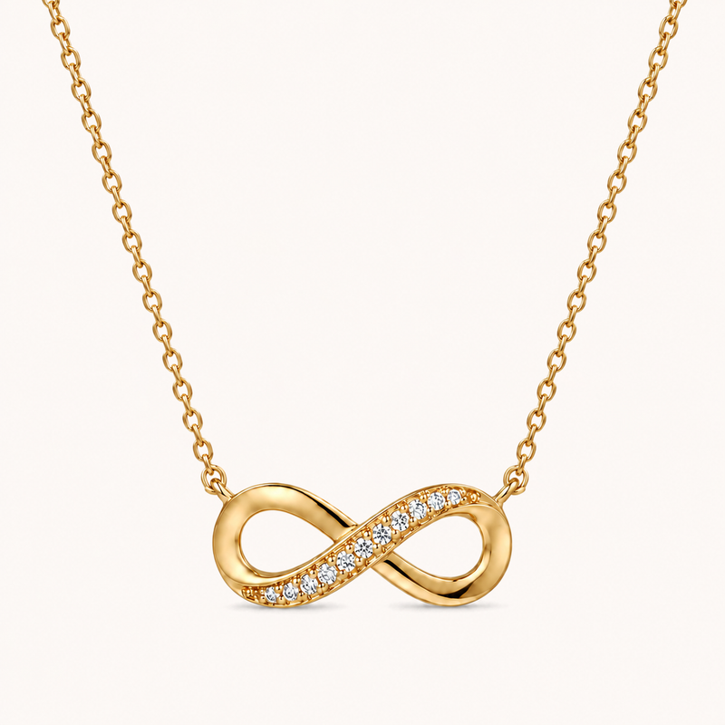 Infinity Pendant Necklace Gold