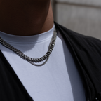 Cuban Link Collar Plateado 8MM

