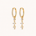 Crystal Drop Earrings Gold