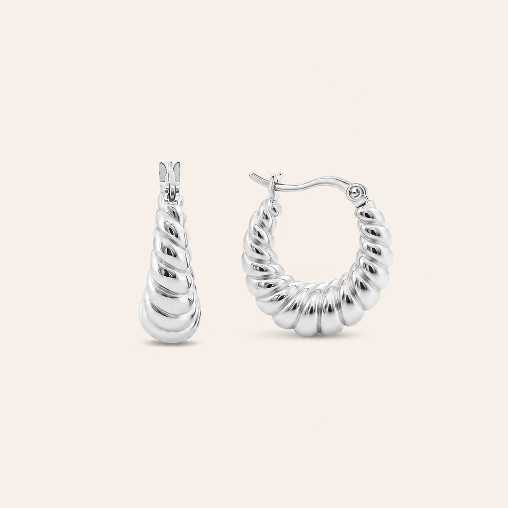 Croissant Hoops Silver