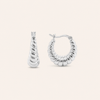 Croissant Hoops Silver
