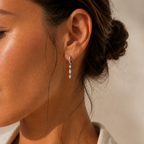 Crystal Drop Earrings Silver