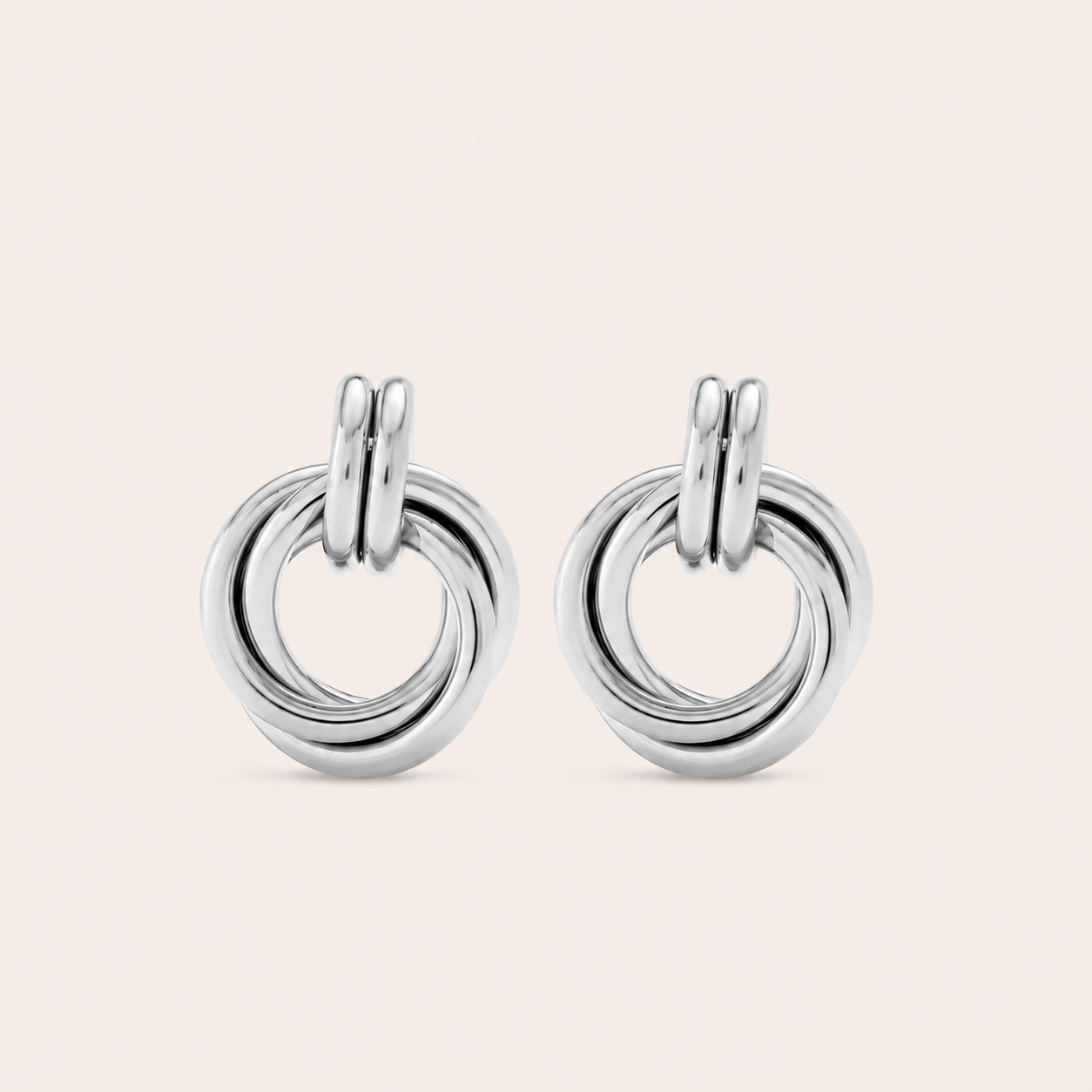 Layered Earrings Silver