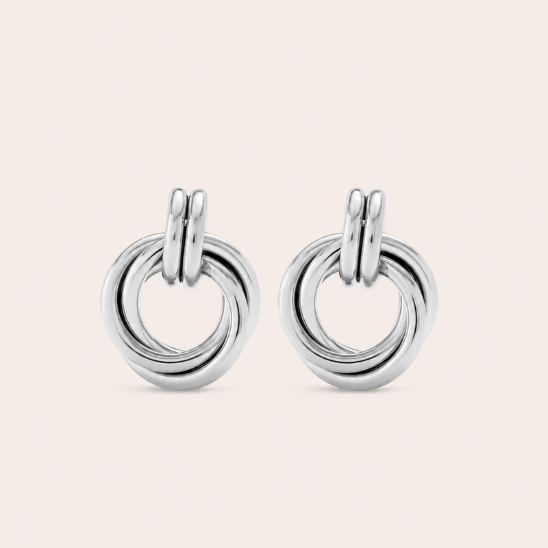 Layered Earrings Silver
