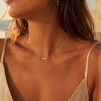 Pearl Trio Necklace Gold