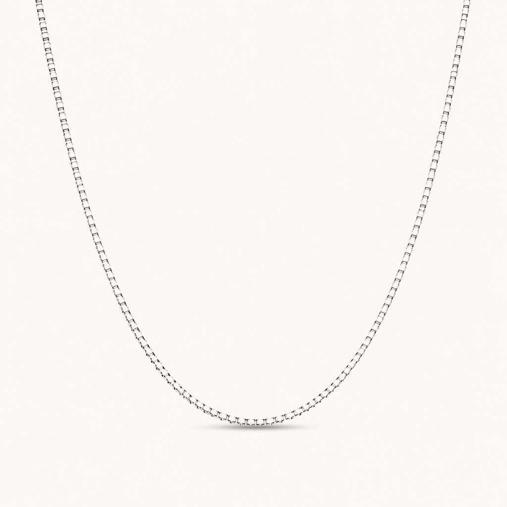 Box Necklace Silver