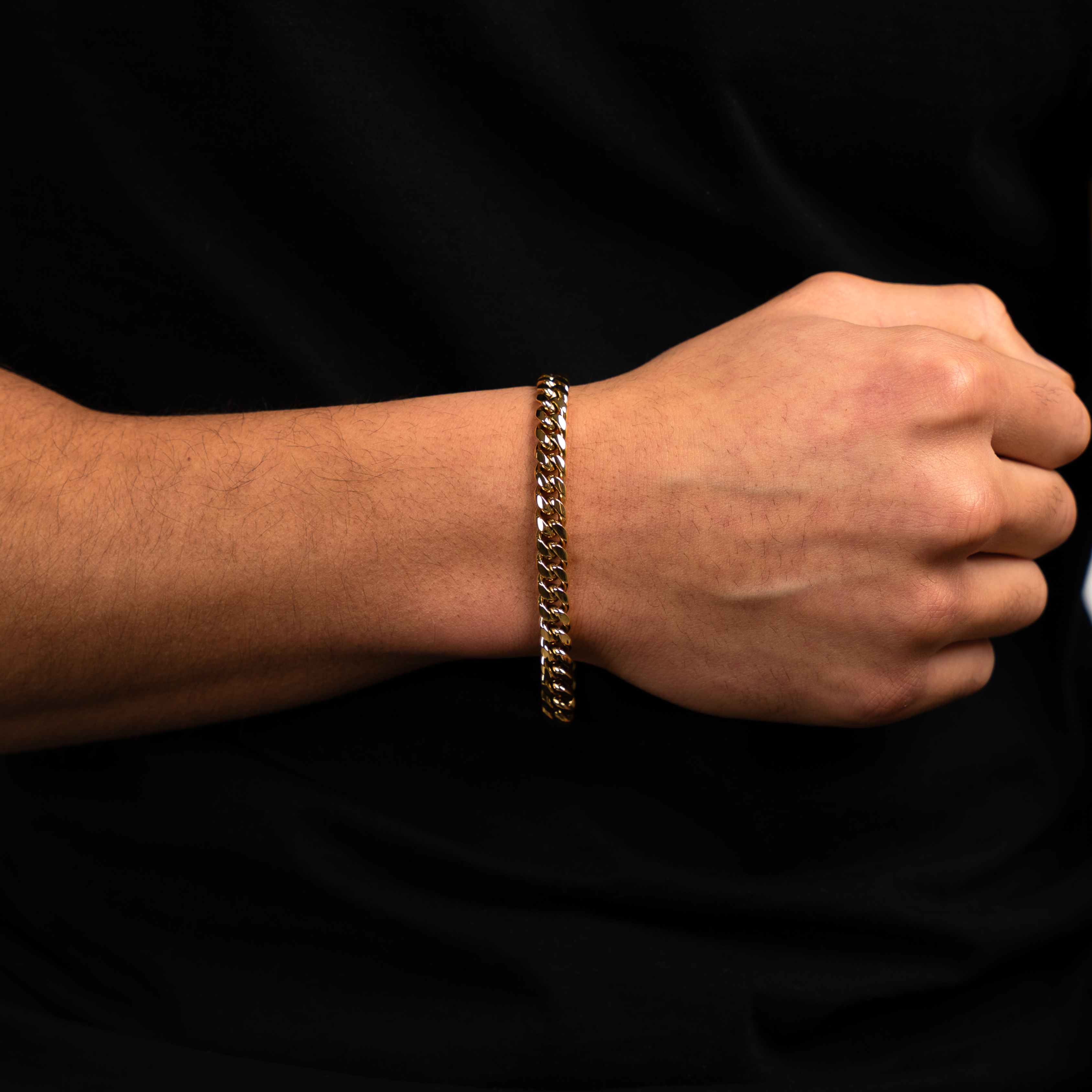 Bracelet Cuban Link Or 8MM