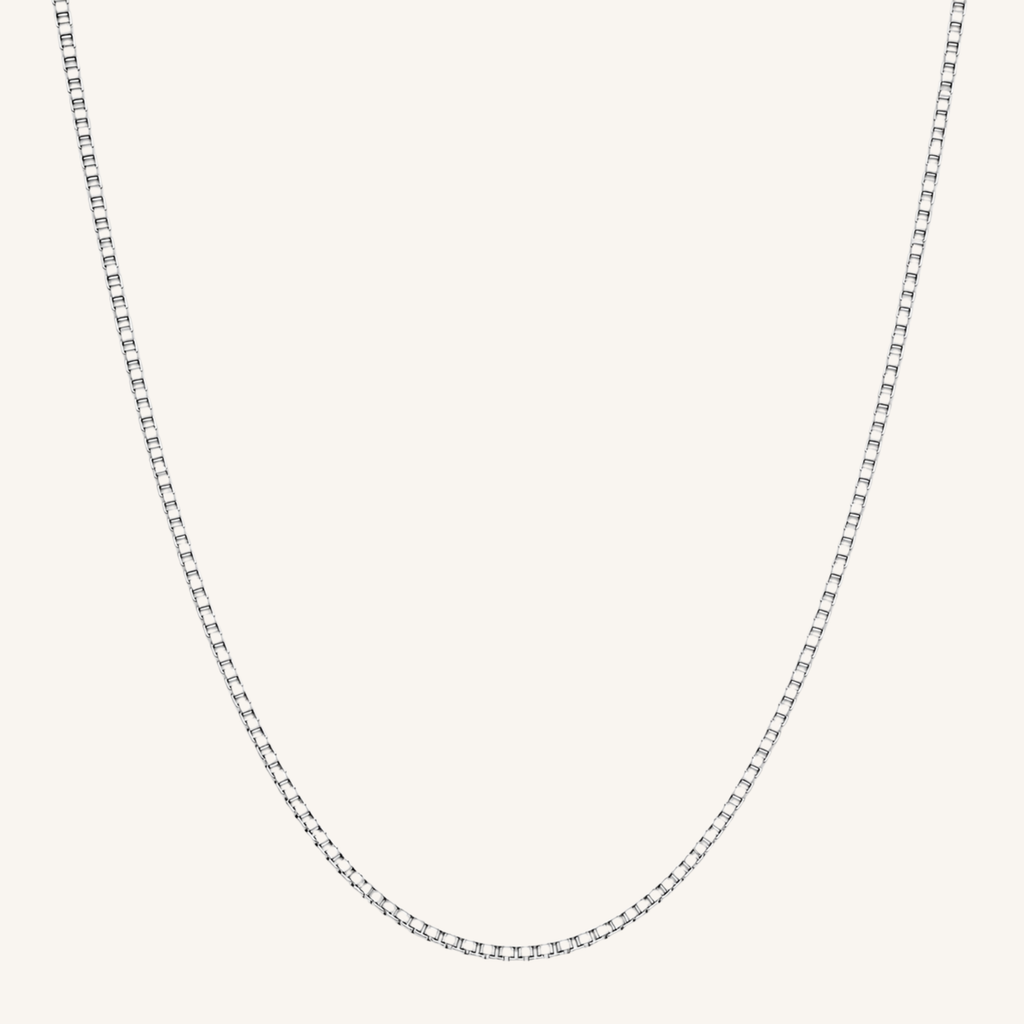 Box Necklace Silver