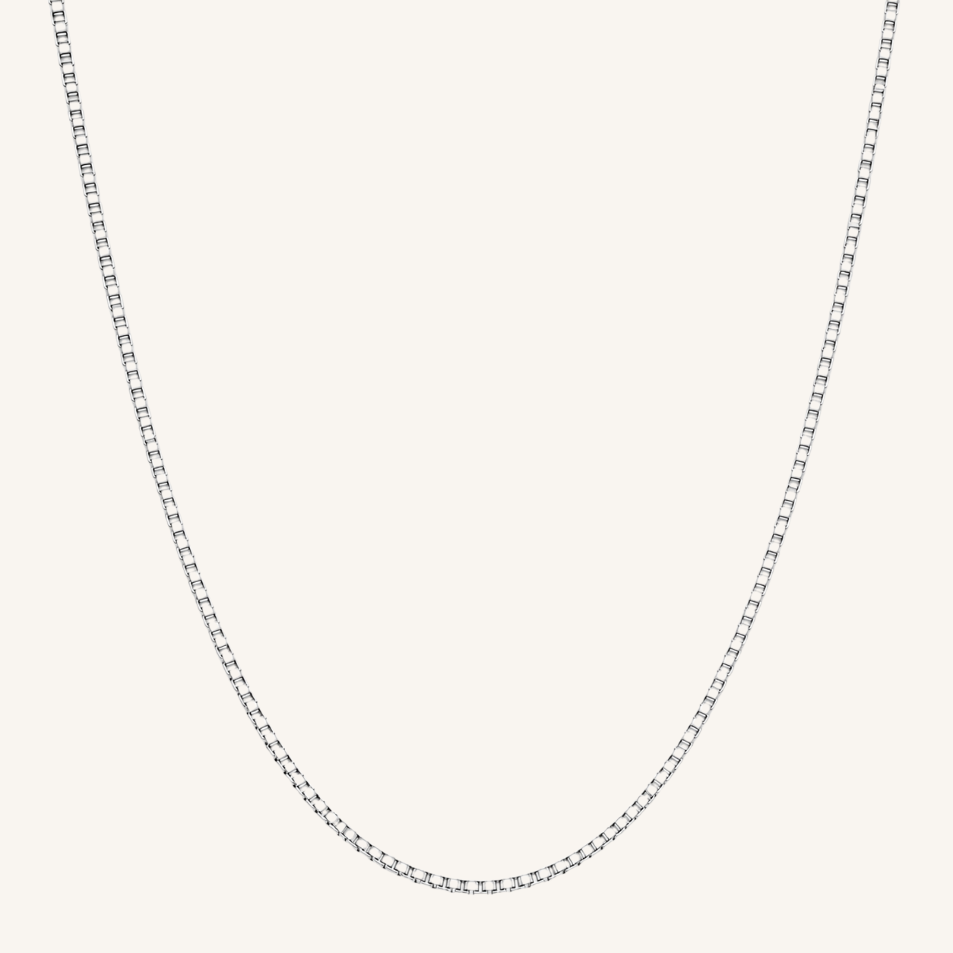 Box Necklace Silver