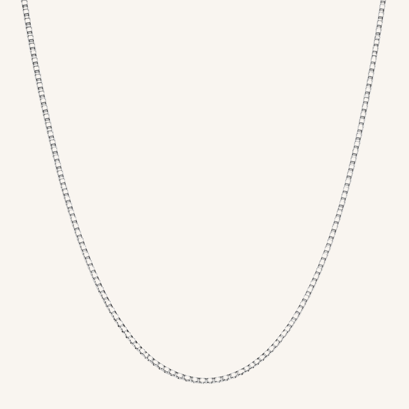 Box Necklace Silver