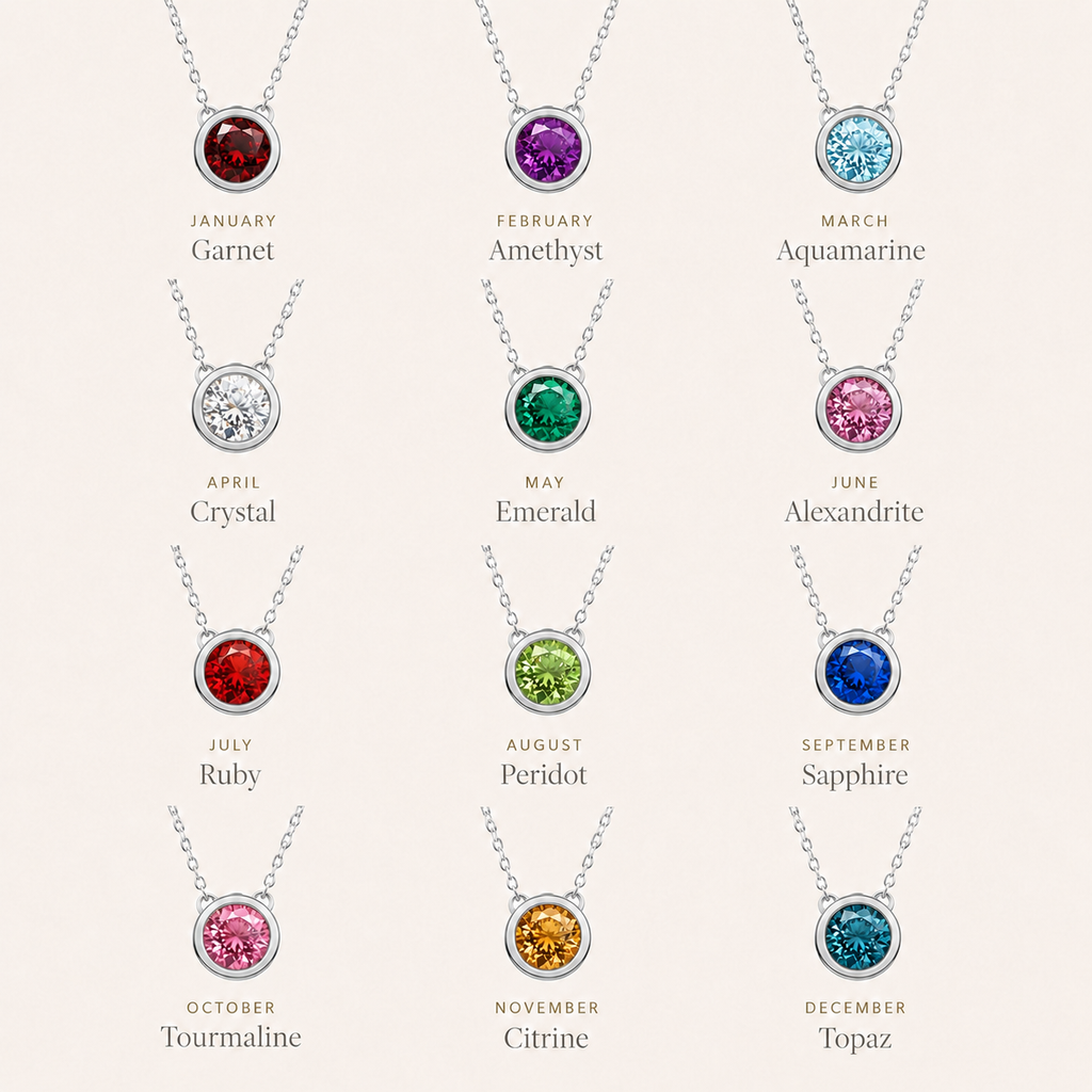 Birthstone Pendants Silver