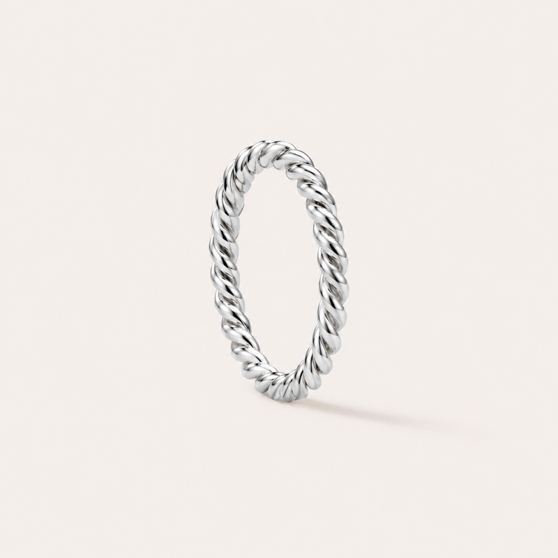Rope Ring Silver