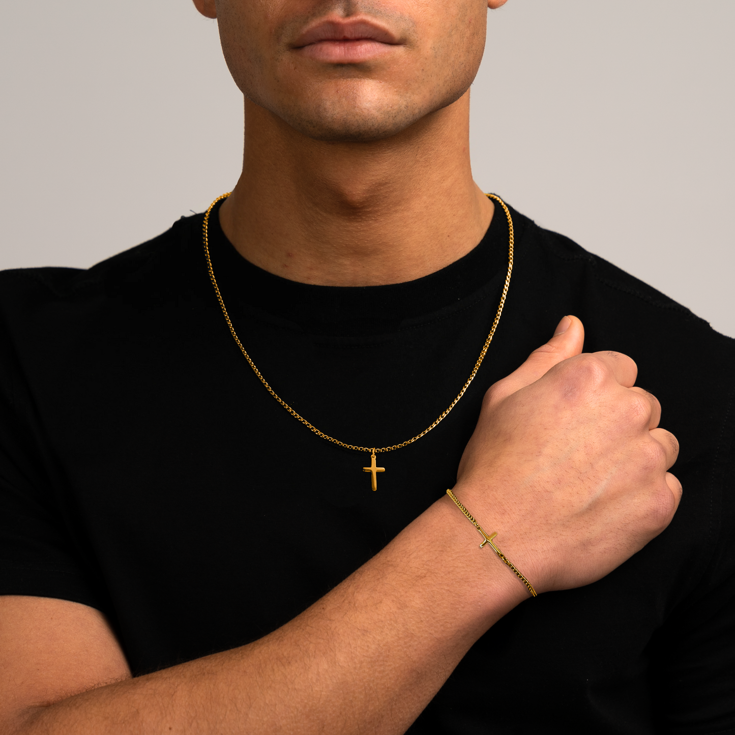 Bundle - Cross Gold 2MM