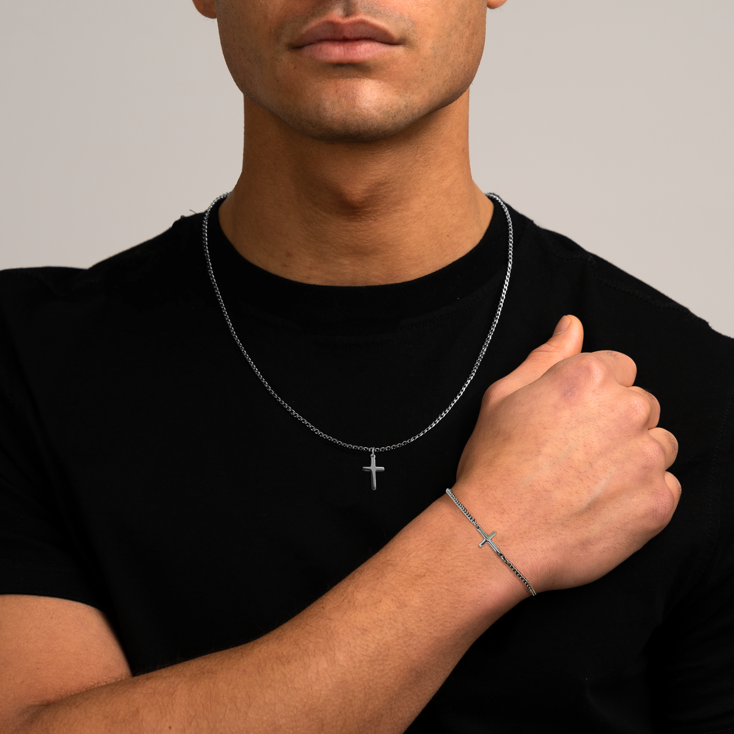 Set – Cross Silber 2MM