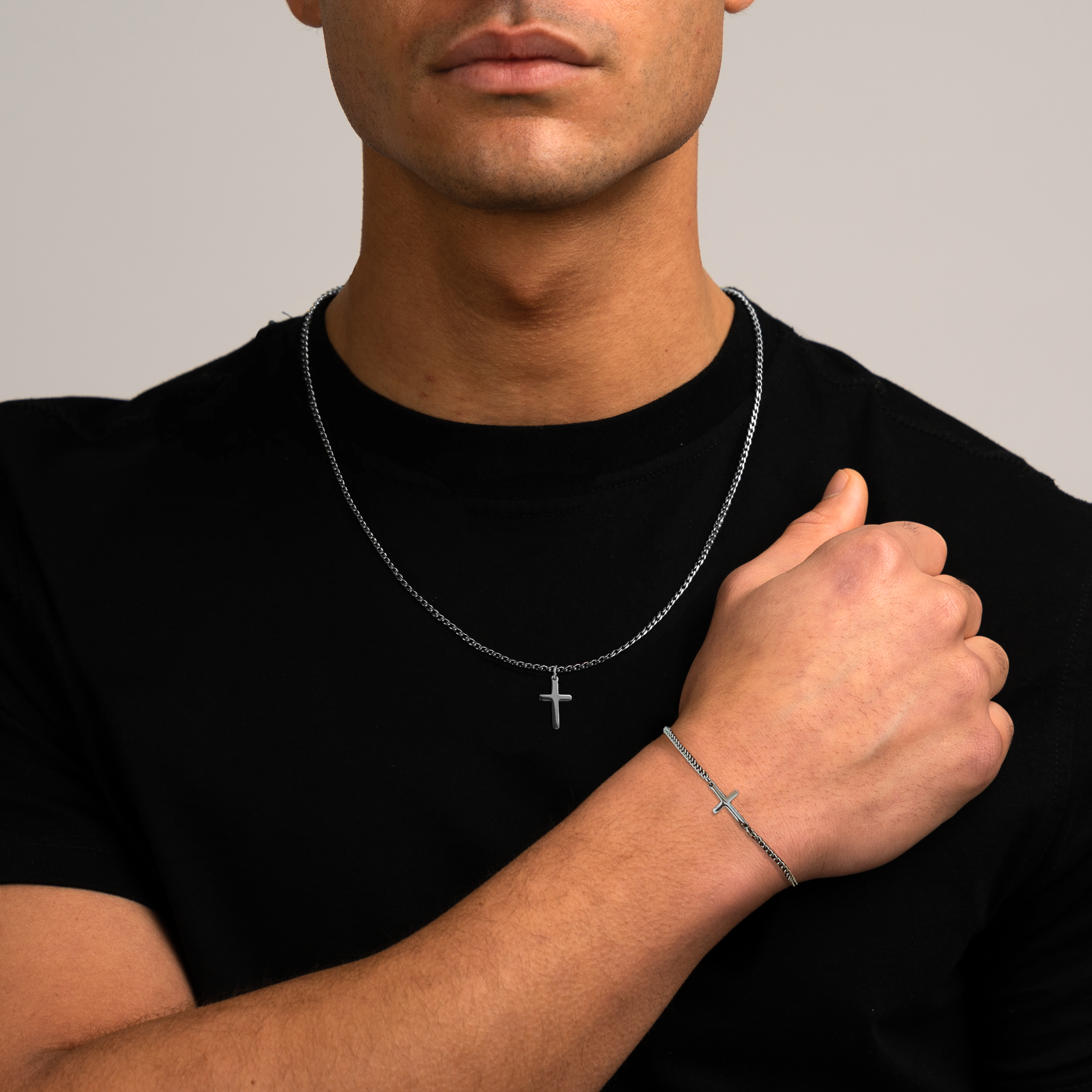 Set – Cross Silber 2MM