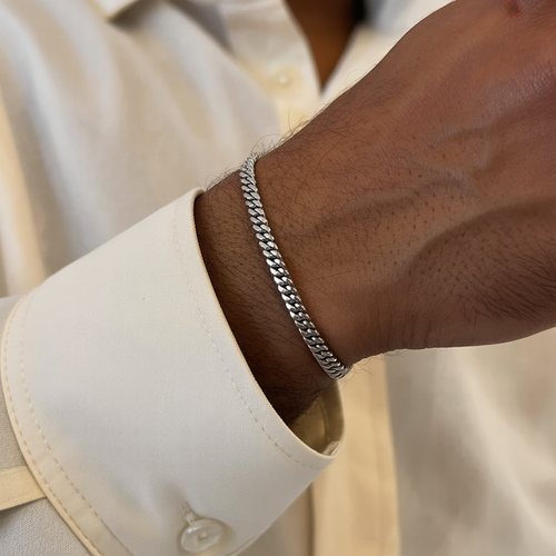 Cuban Link Armband Silber 5MM
