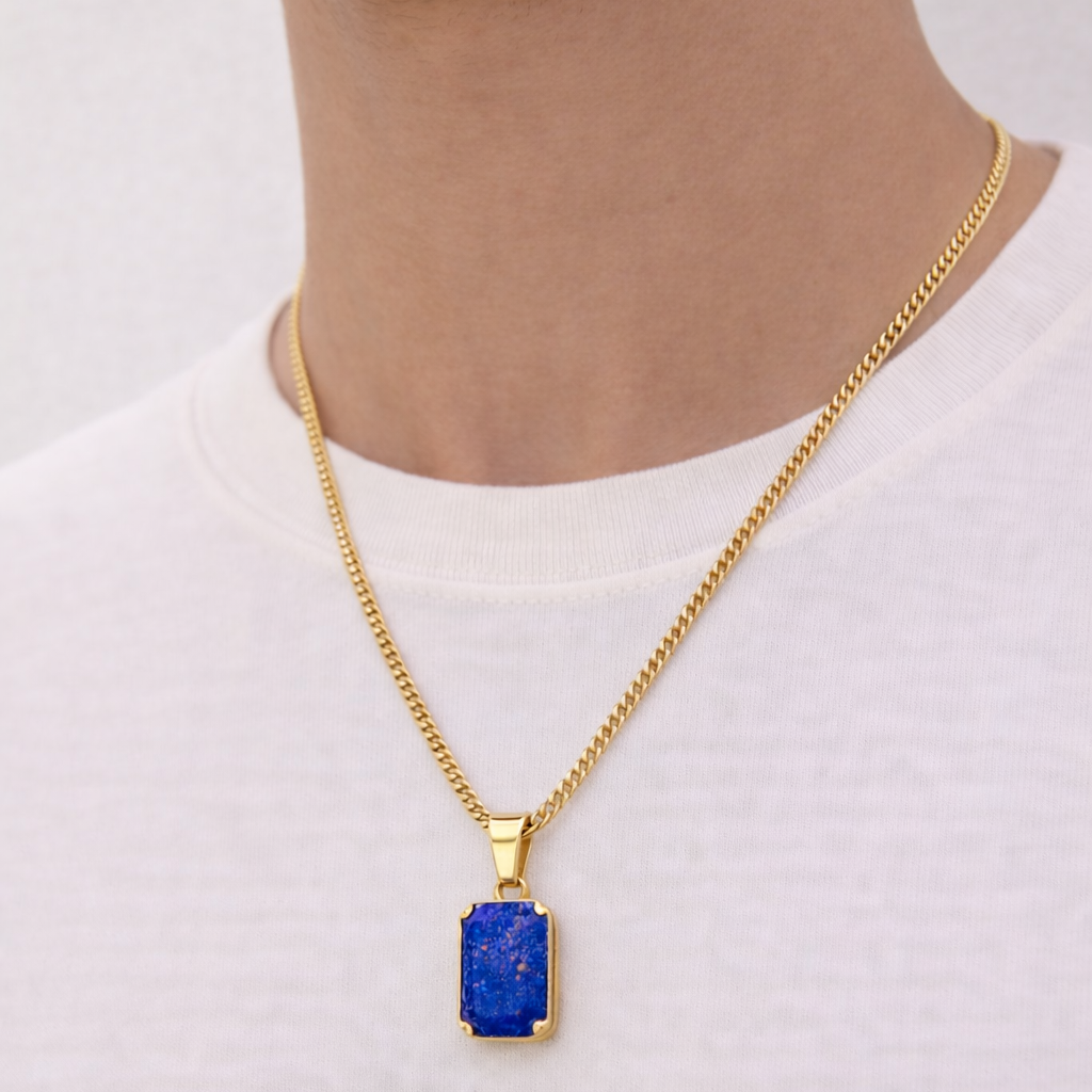Void Lapis Pendant Gold