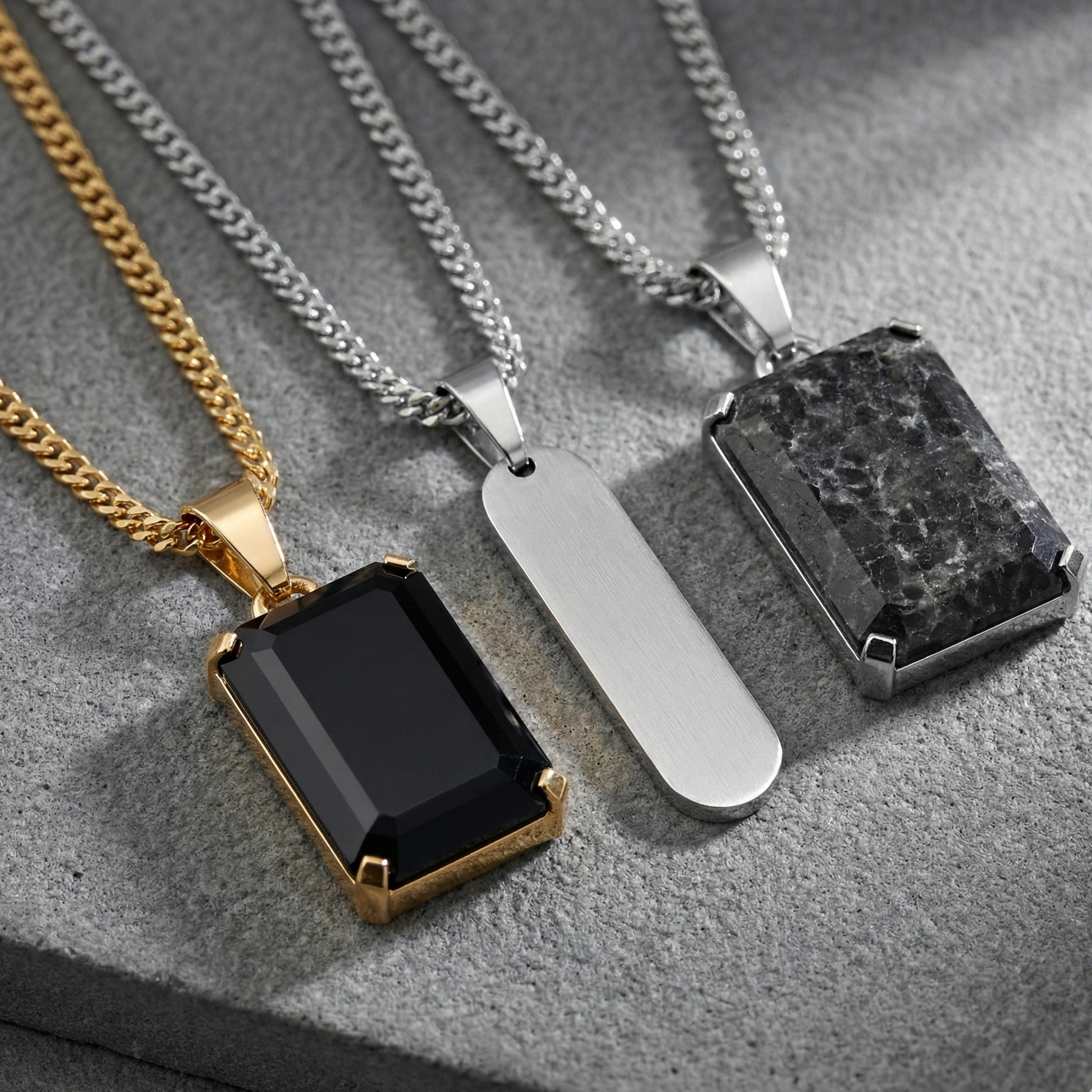 Void Onyx Pendant Gold