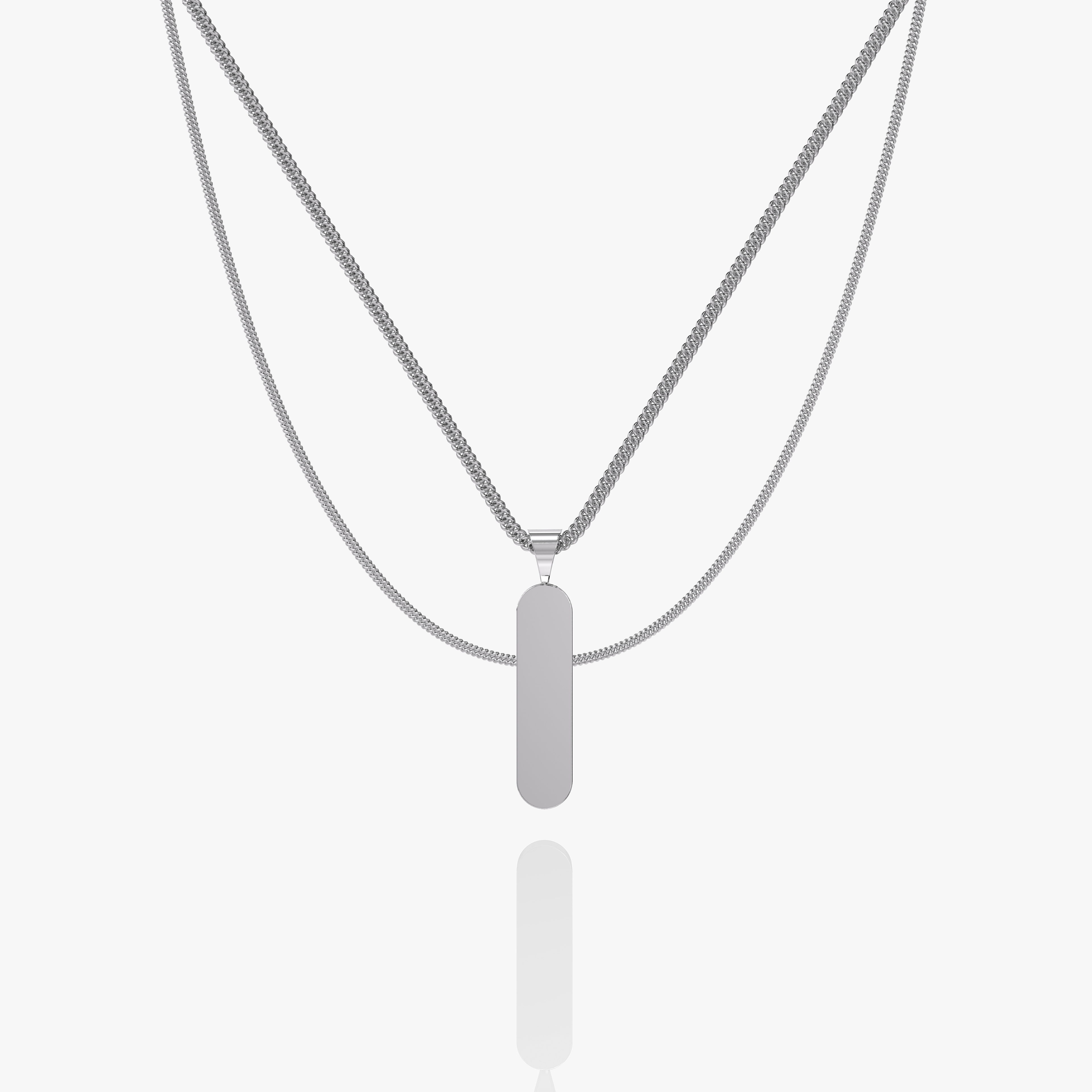 Minimal Pendant Set Silver