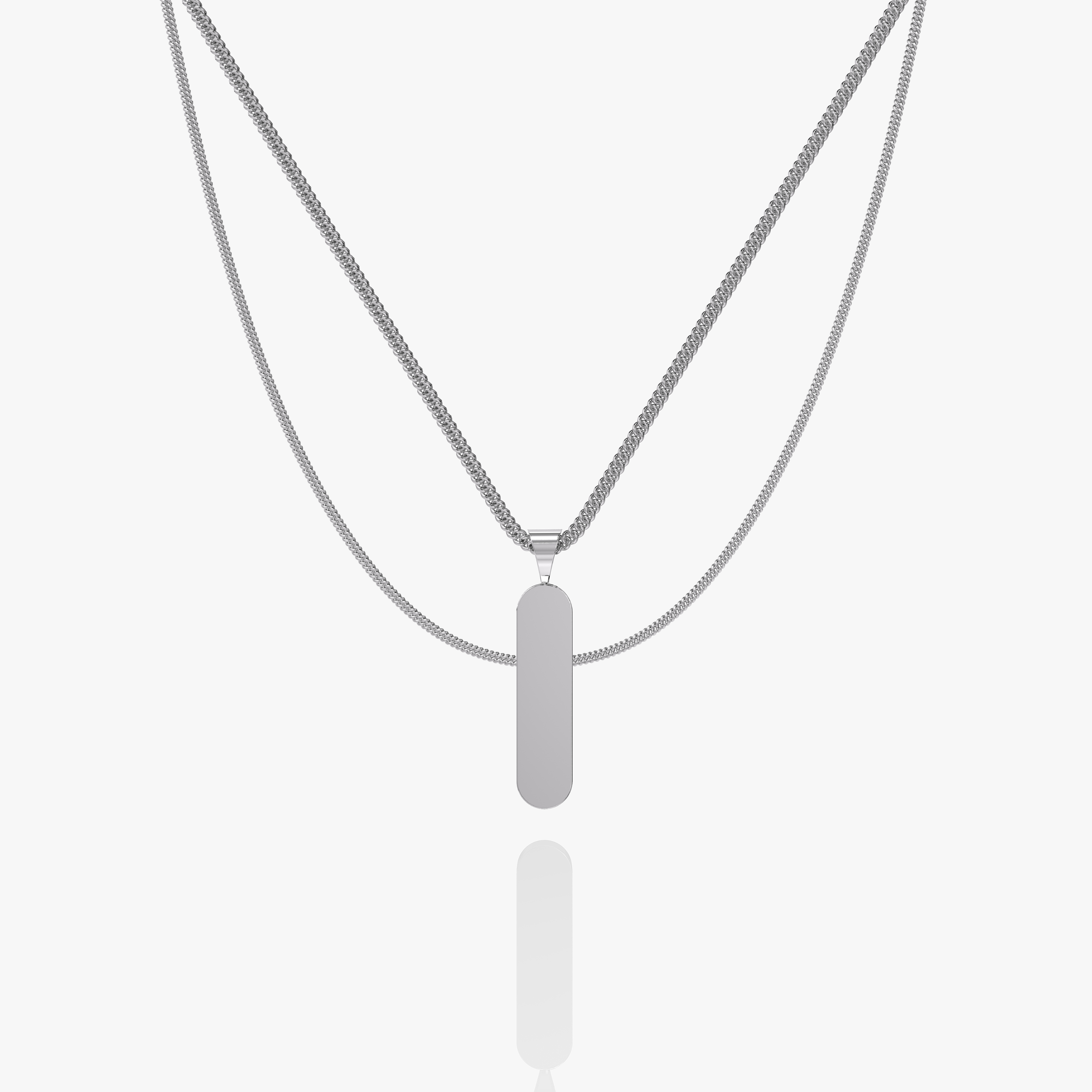 Minimal Pendant Set Silver