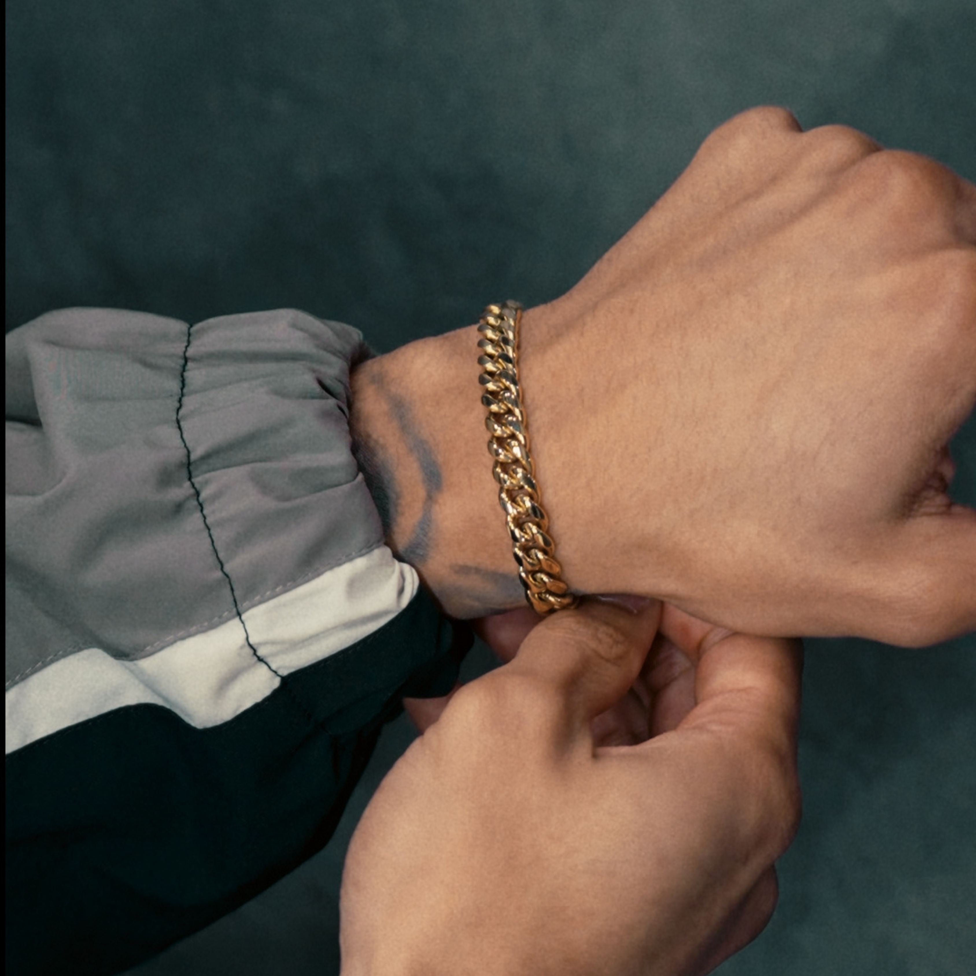 Cuban Link Pulsera Dorada 8MM


