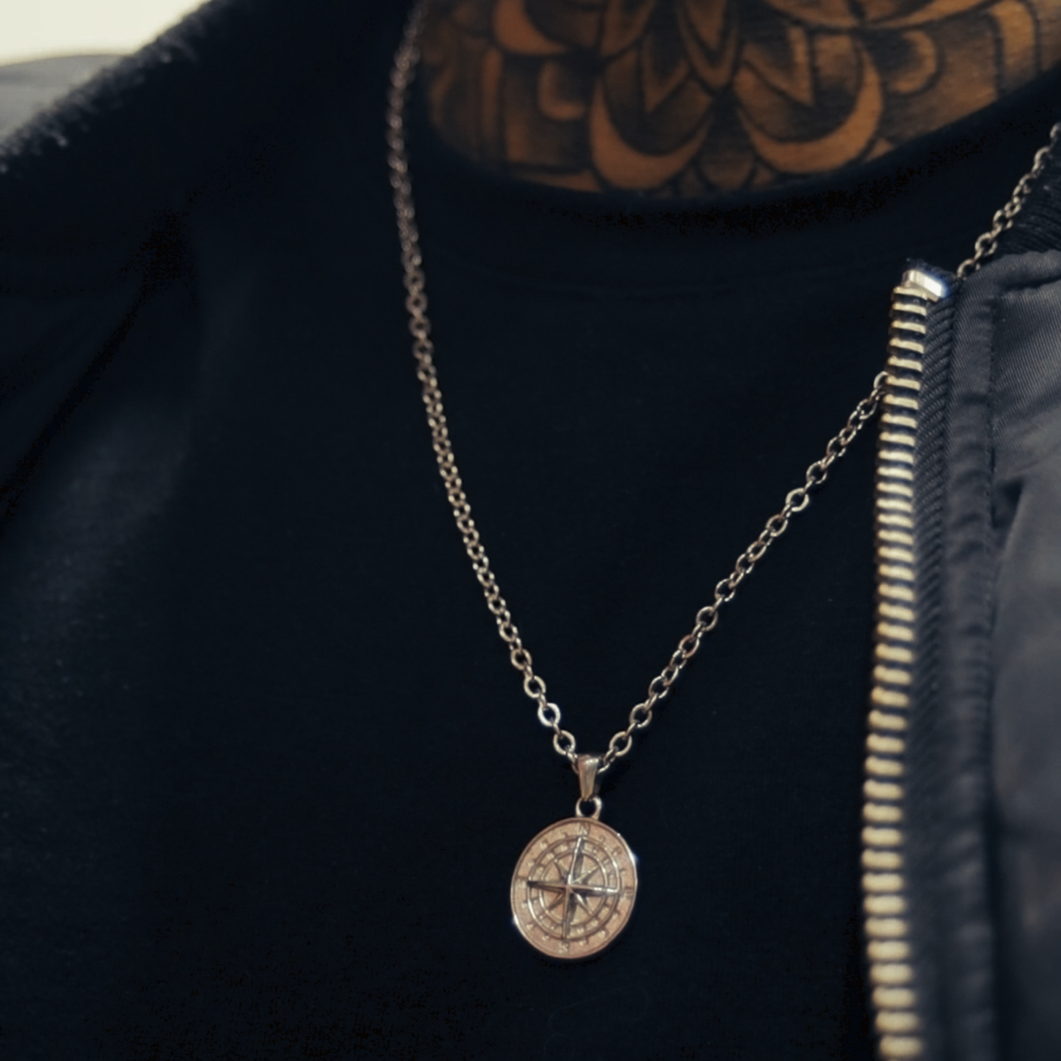 Compass Pendant Silver